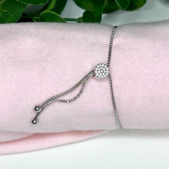 IBB CN Tree of Life Crystal Rhinestone Silver Tone Bolo Bracelet Adjustable - Picture 2 of 3